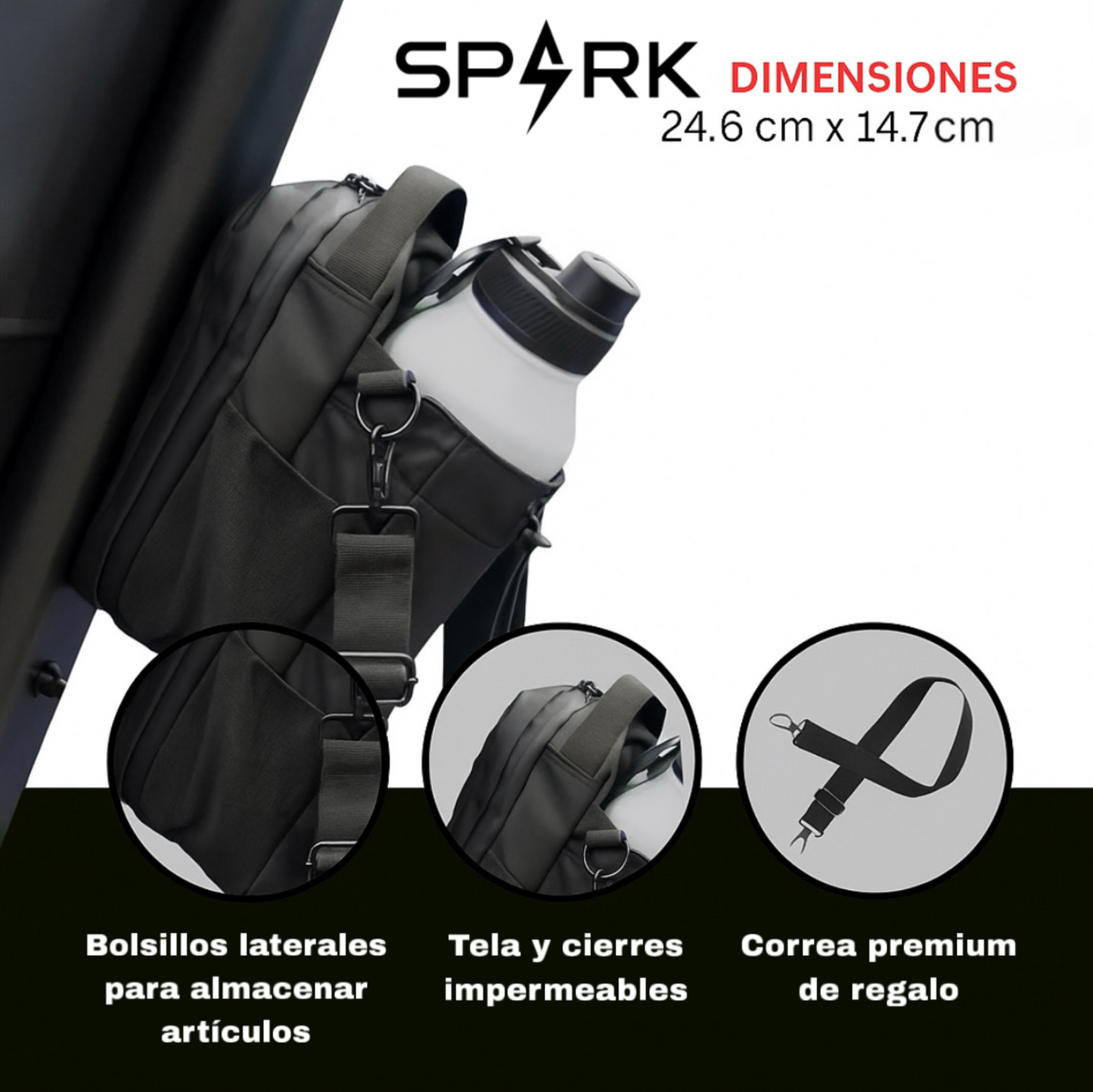 Bolso Magnético Spark + Correa ajustable PREMIUM de REGALO